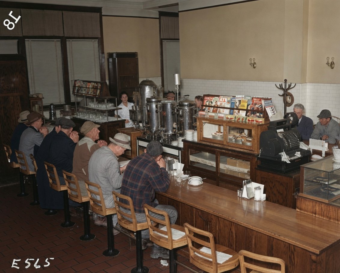The beanery counter at Mandan, North Dakota